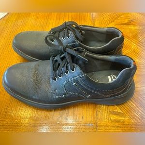 Mens Clark’s Cortrell plain Black Oily Leather Size 10m